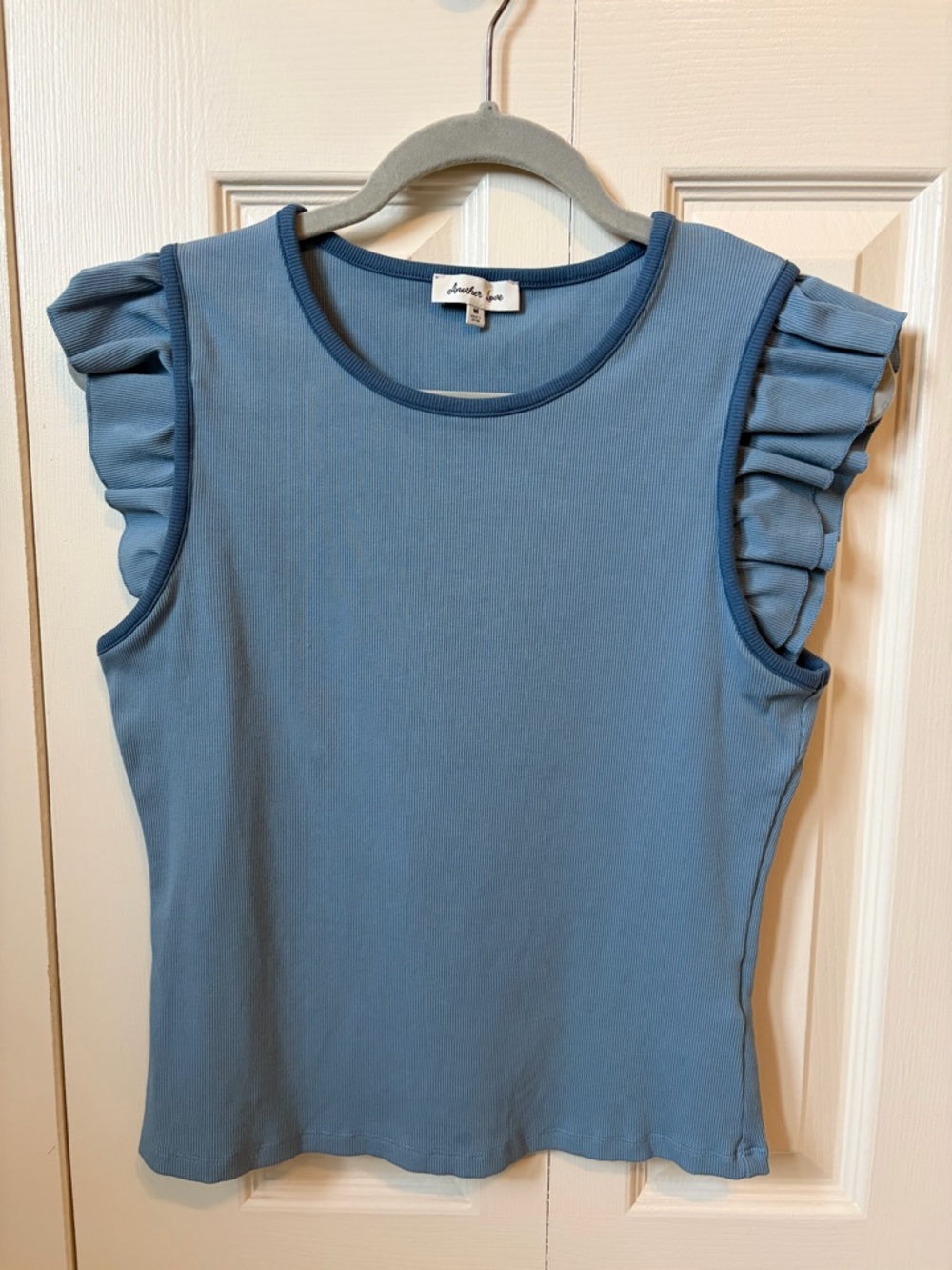 Another Love Ruffle Shoulder Tank Top